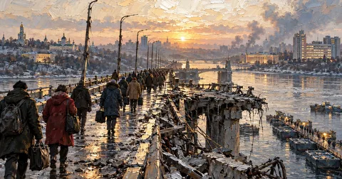 CHRONIQUE : Kyiv traverse son pont Sud à pied pendant que ses intercepteurs se font attendre