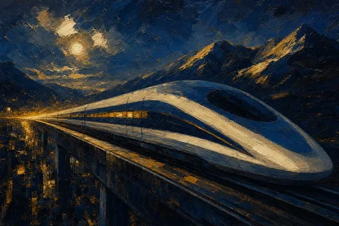 This Japanese train floats above the rails at 603 km/h